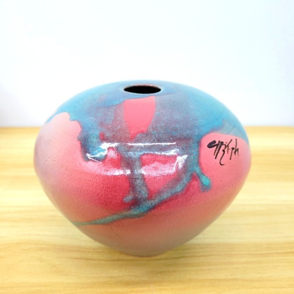 Christopher "Christoph" Heede Arizona Studio Pottery Ruku Jug Vase Vessel - Picture 16 of 16